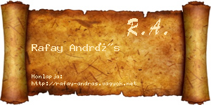 Rafay András névjegykártya