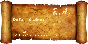 Rafay András névjegykártya