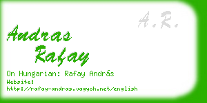 andras rafay business card